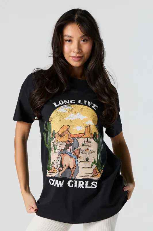 Long Live Cowgirls Graphic T-Shirt sold by Urban Planet