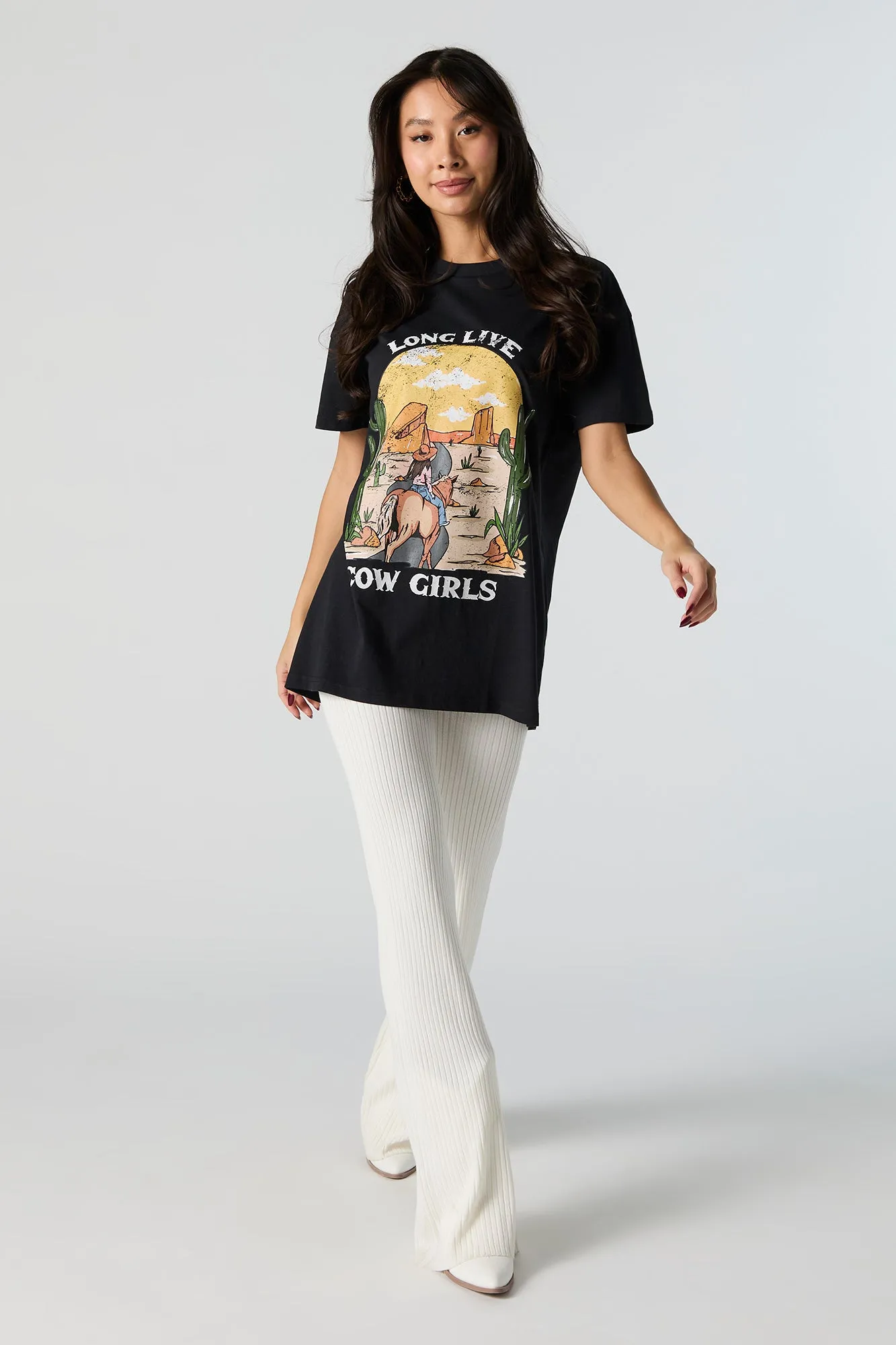 Long Live Cowgirls Graphic T-Shirt sold by Urban Planet product image thumbnail 3