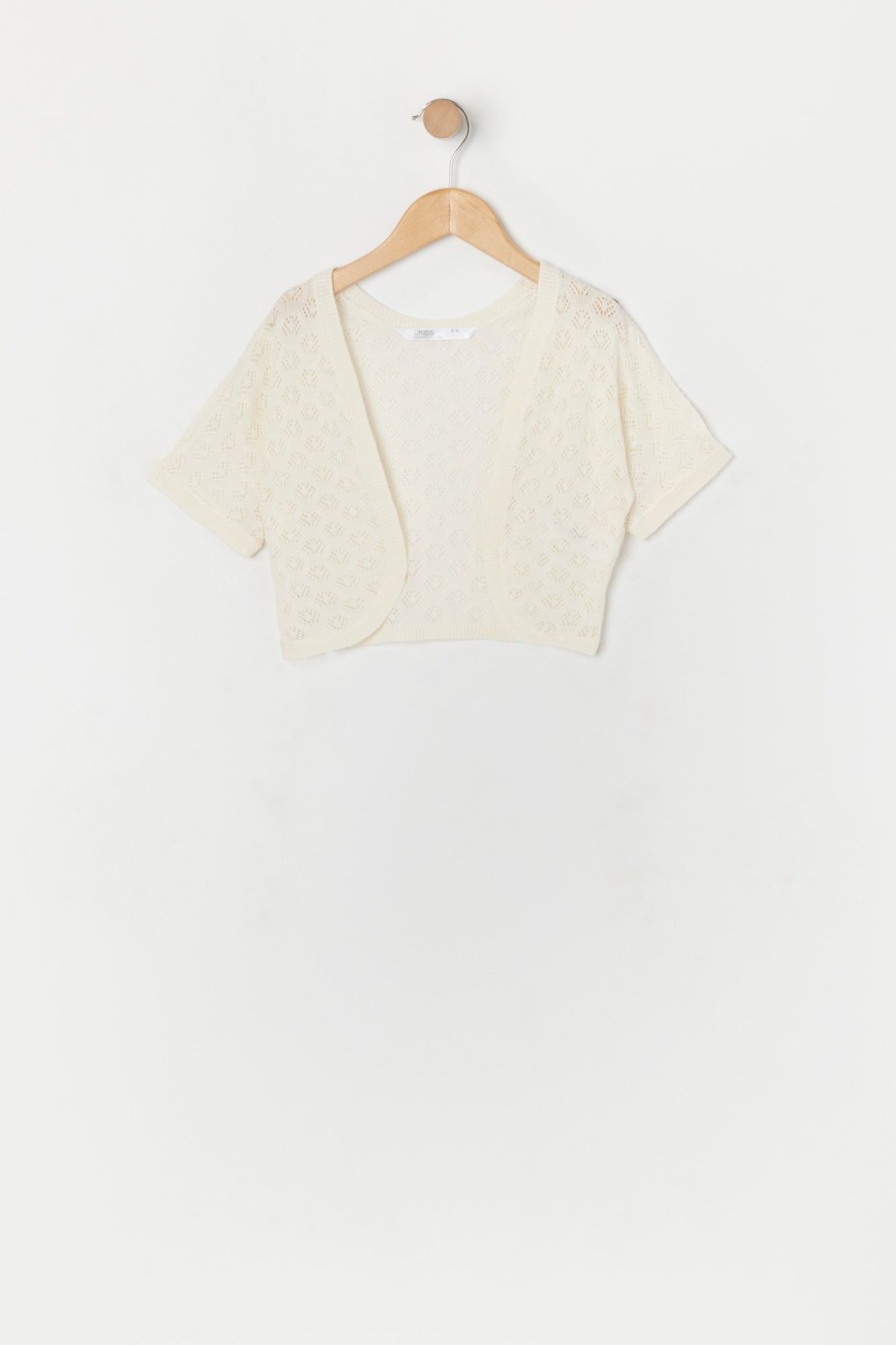 Girls Pointelle Knit Shrug sold by Urban Planet