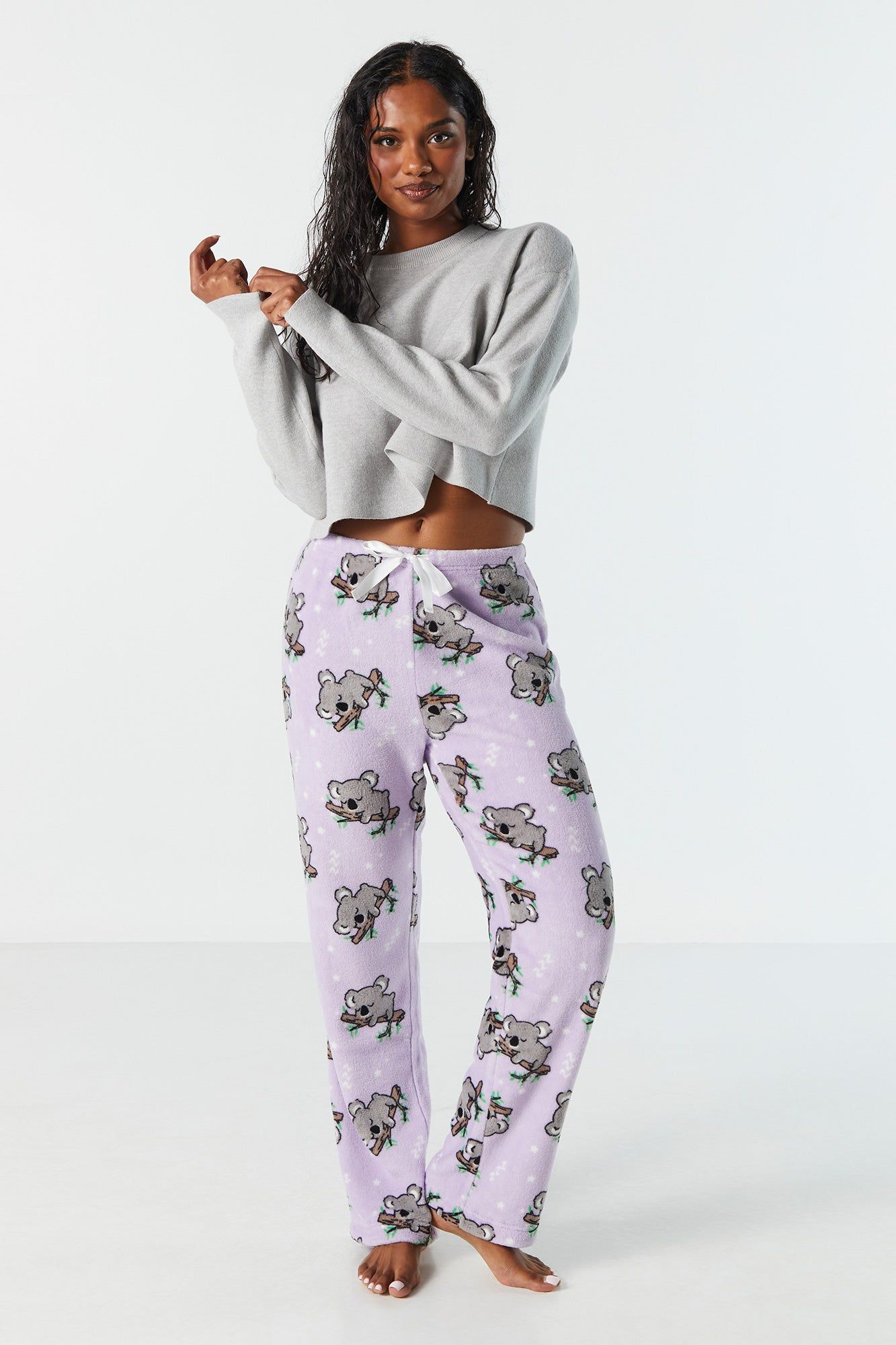 Pantalon de pyjama en peluche à imprimé Koala sold by Urban Planet