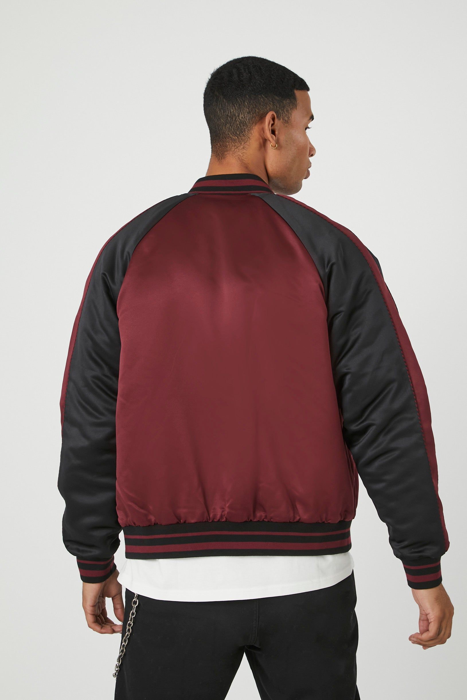 Blouson aviateur en satin avec blocs de couleurs sold by Urban Planet product image thumbnail 2