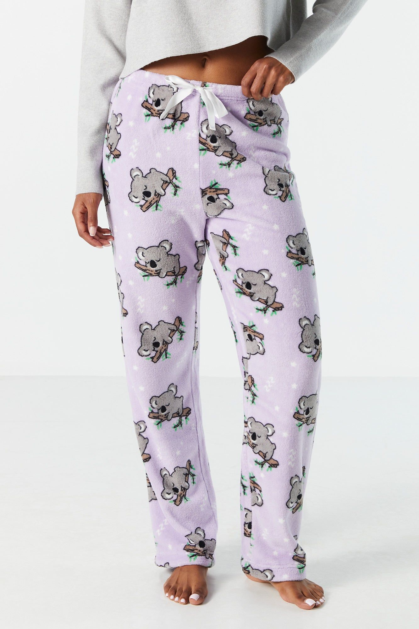 Pantalon de pyjama en peluche à imprimé Koala sold by Urban Planet product image thumbnail 2