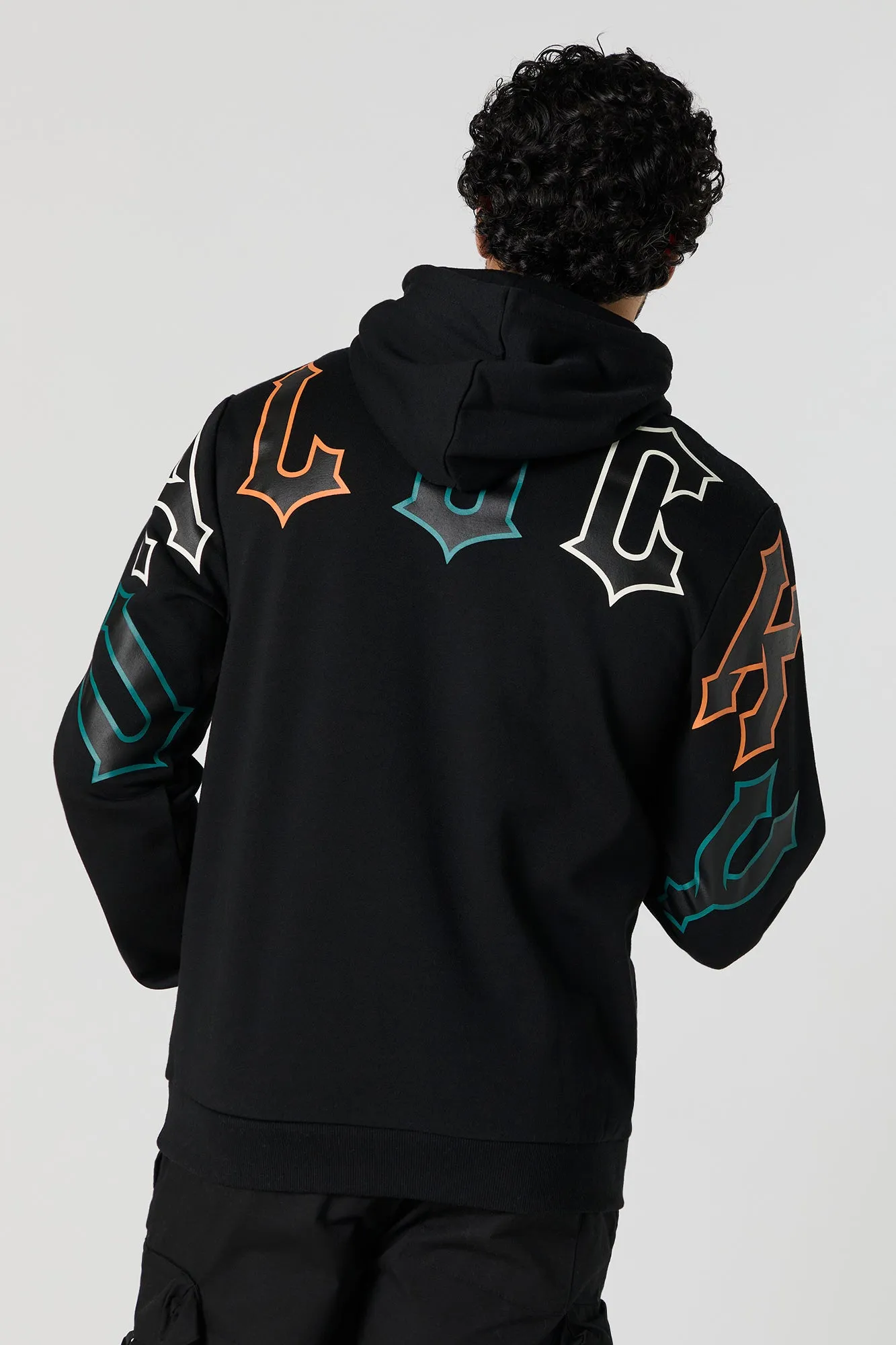 Unlucky Graphic Fleece Hoodie sold by Urban Planet product image thumbnail 2