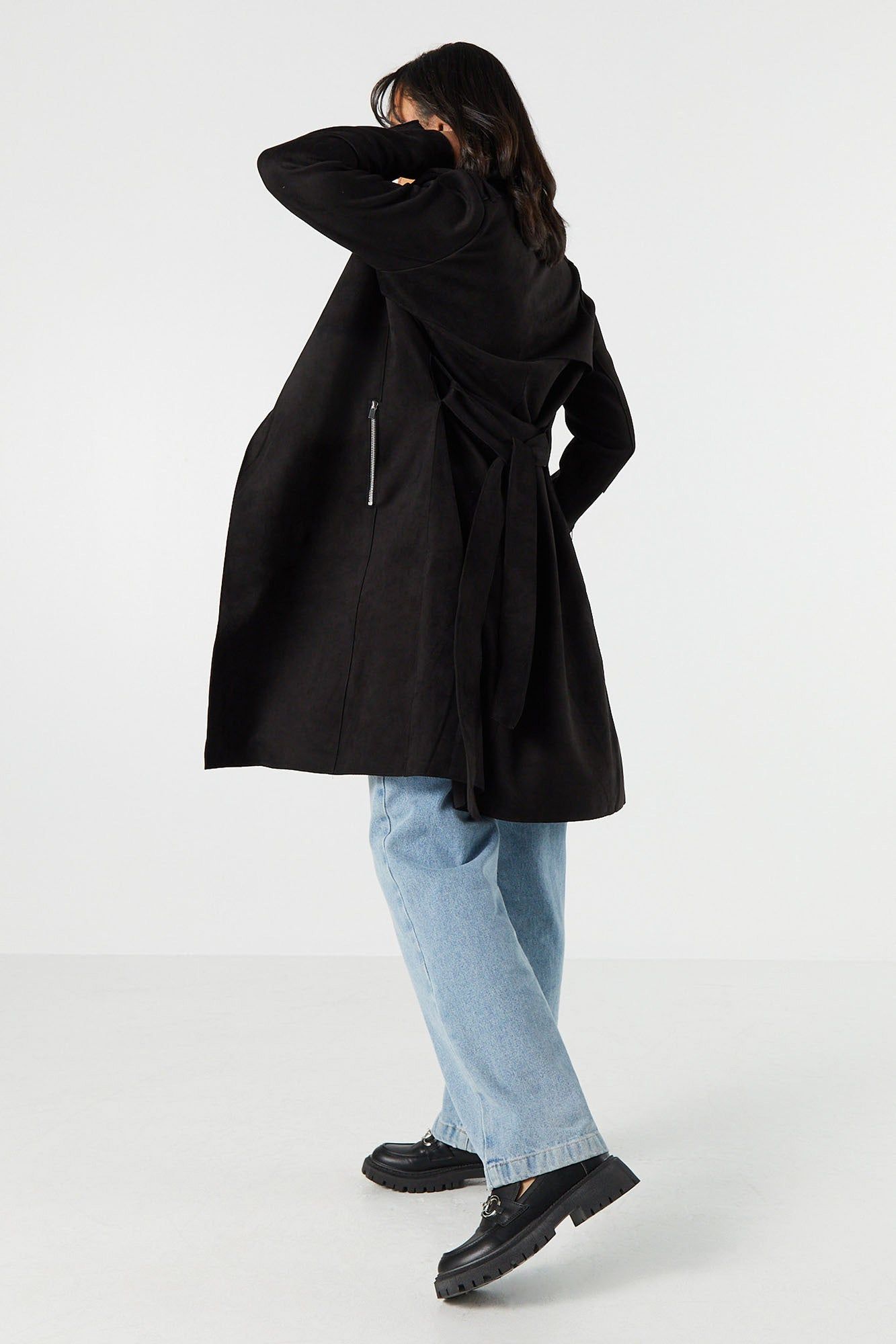 Faux-Suede Trench Coat sold by Urban Planet product image thumbnail 3