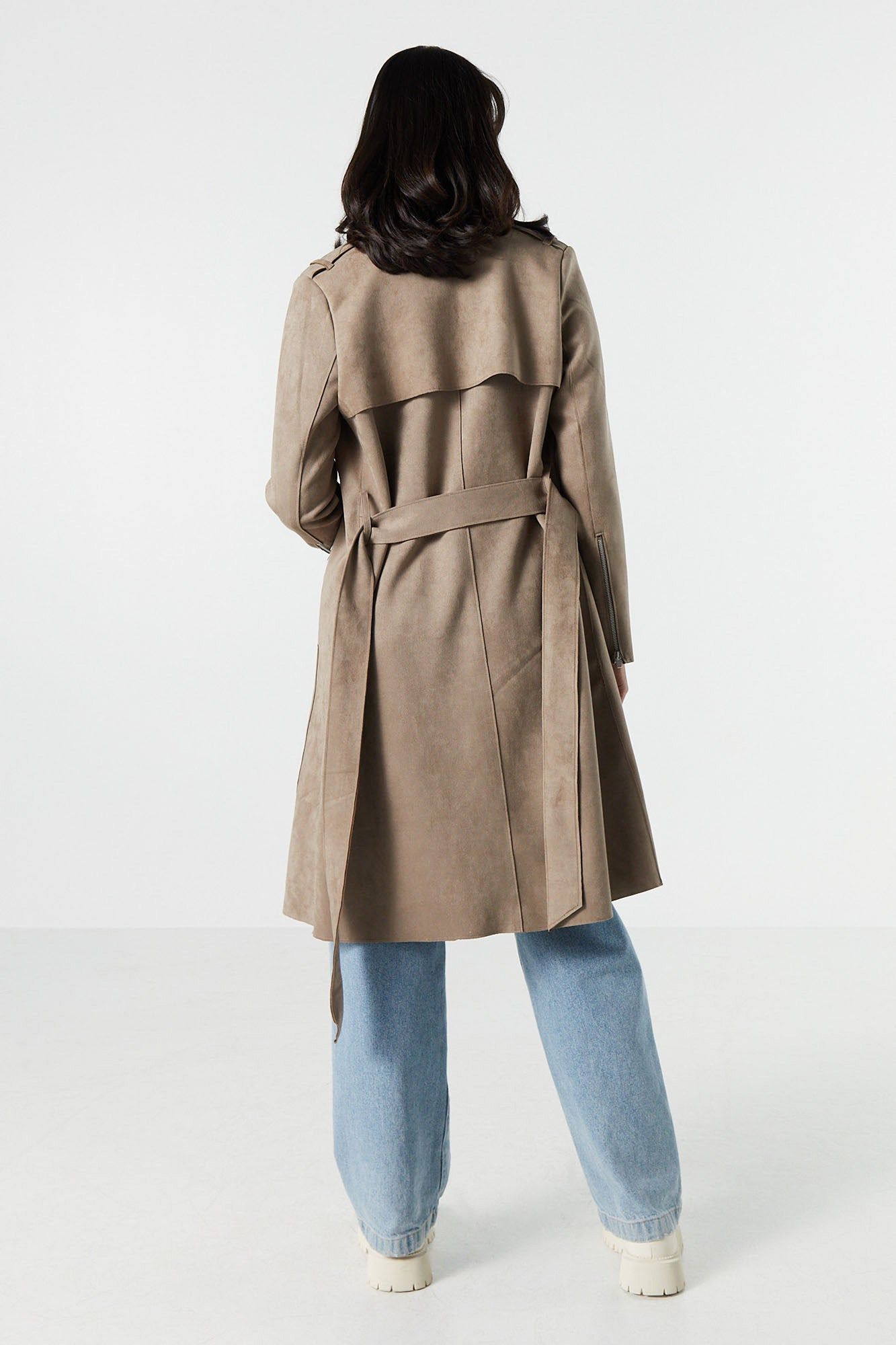 Faux-Suede Trench Coat sold by Urban Planet product image thumbnail 5