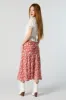 Jupe midi fleurie orange avec fente sold by Urban Planet