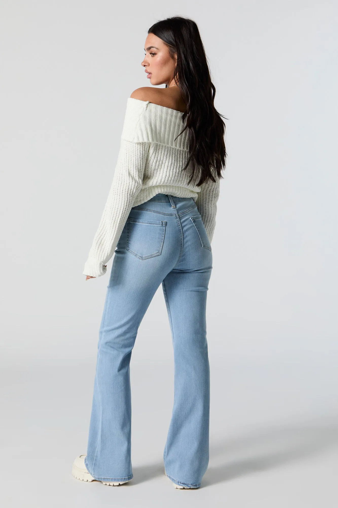 Austin High-Rise Light Wash Flare Jean sold by Urban Planet product image thumbnail 3