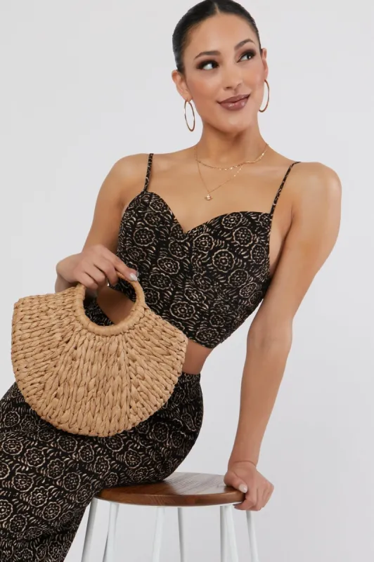 Printed Wrap Cropped Top sold by Urban Planet