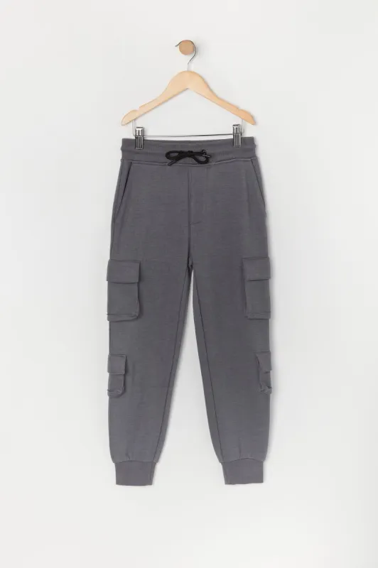 Boys Fleece Multi Pocket Cargo Jogger sold by Urban Planet