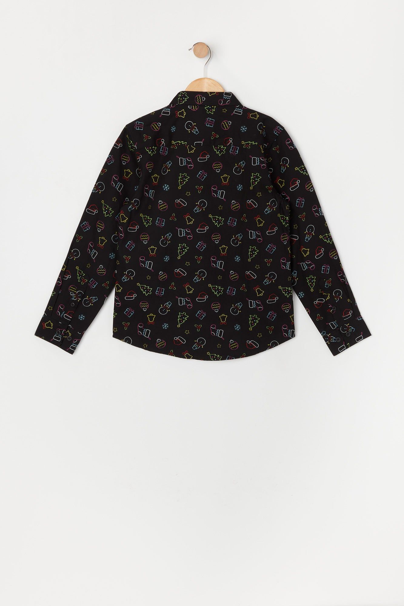 Boys Neon Xmas Print Button-Up Top sold by Urban Planet product image thumbnail 2