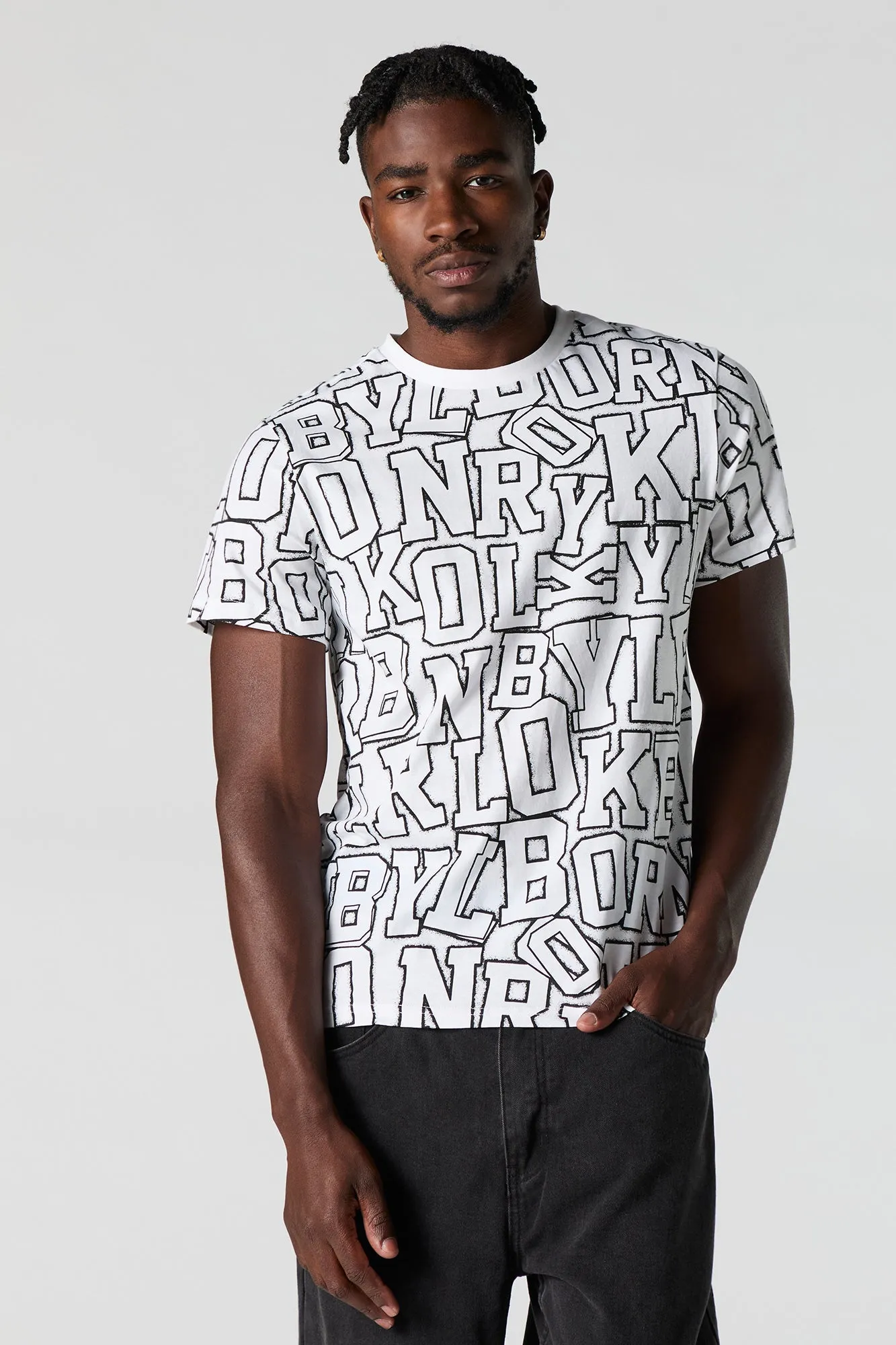 Letter Print Crewneck T-Shirt sold by Urban Planet