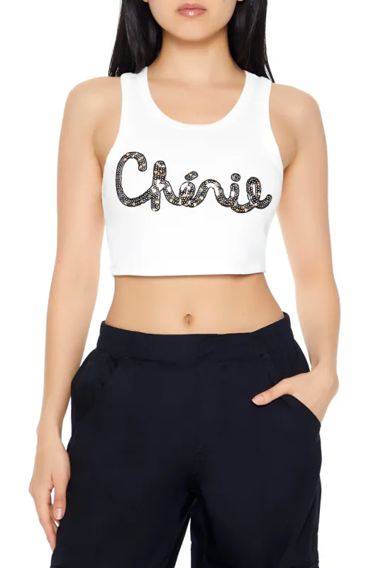 Sequin Cherie Cropped Tank sold by Urban Planet