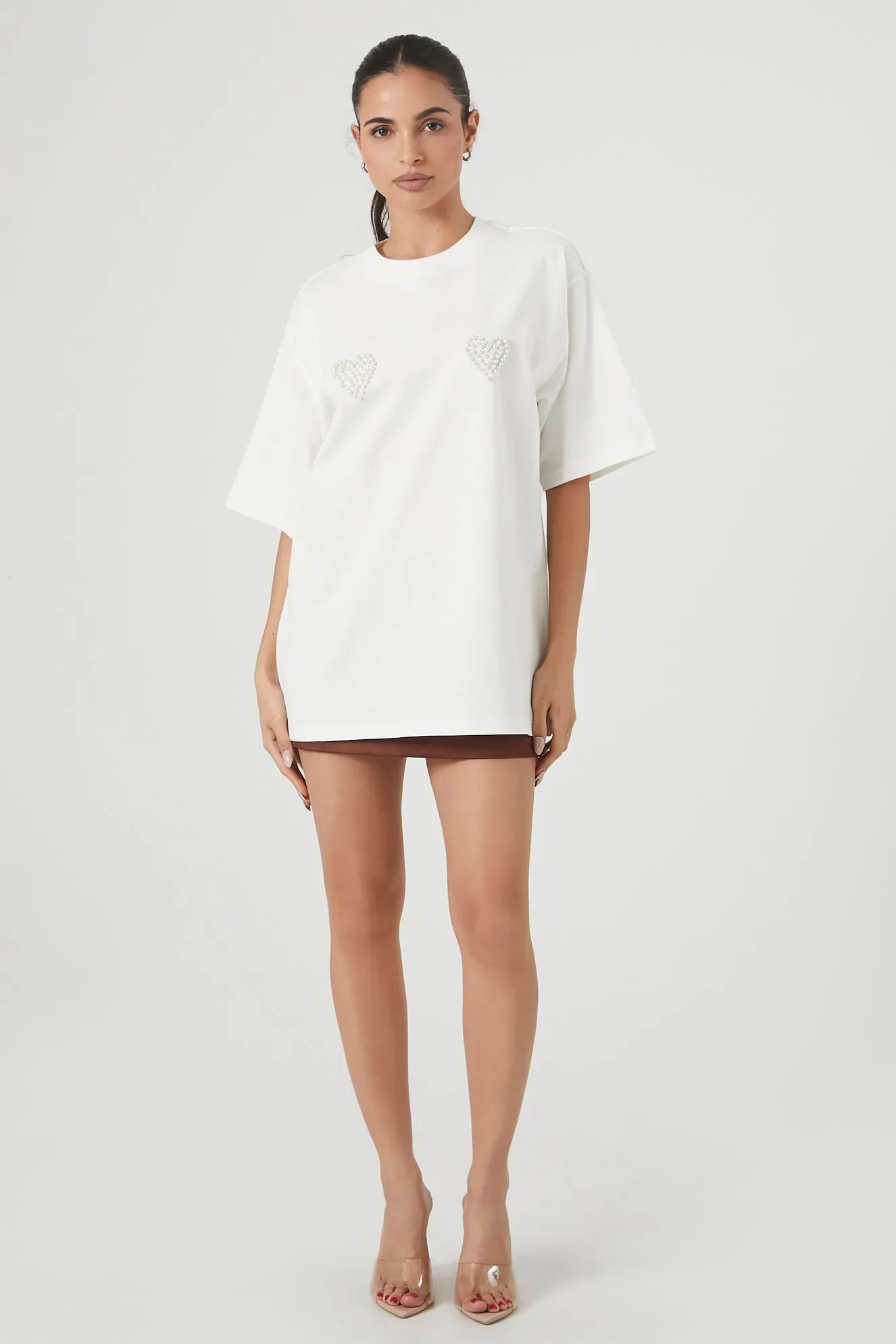 T-shirt à imprimé Coeur en similiperles sold by Urban Planet product image thumbnail 3