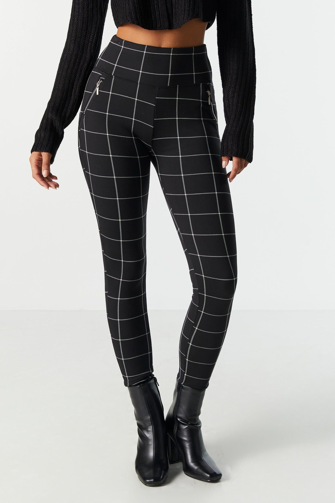 Legging à Carreaux avec poches à fermeture à glissière sold by Urban Planet product image thumbnail 2