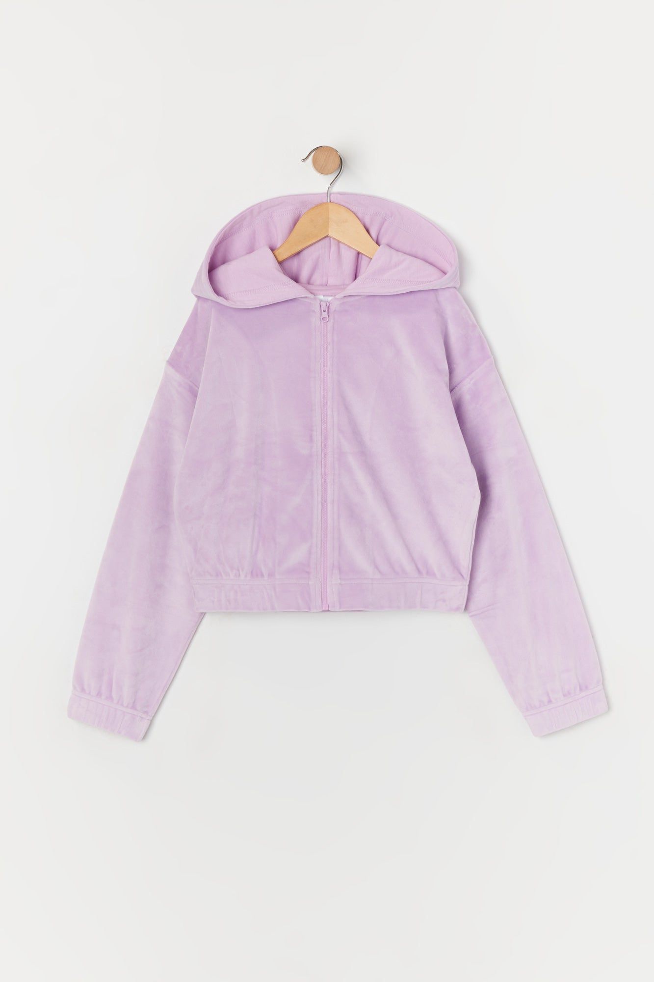 Girls Velour Zip-Up Hoodie sold by Urban Planet product image thumbnail 5