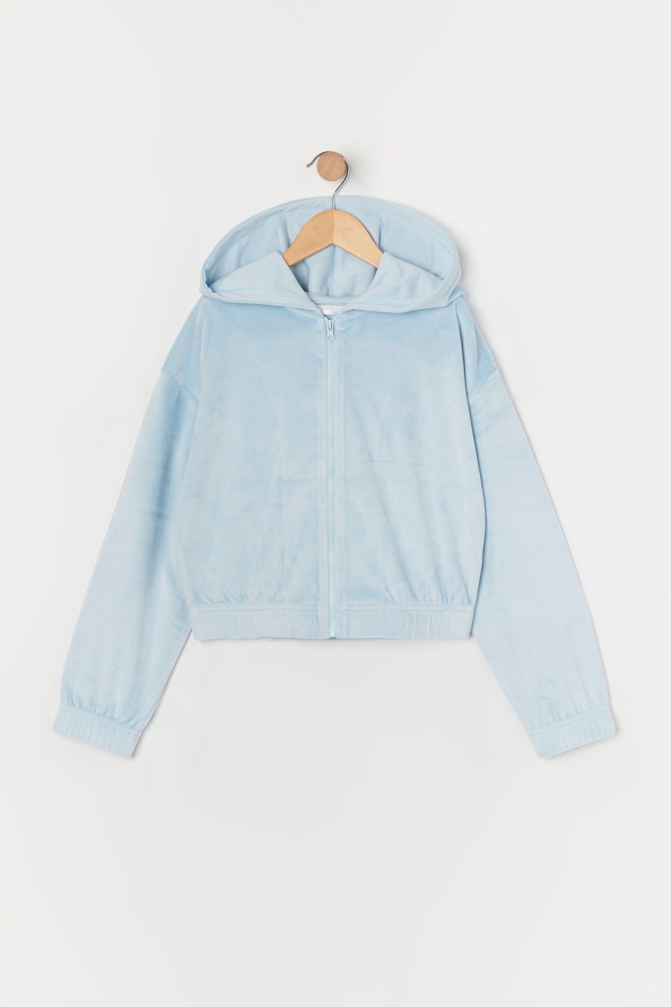 Girls Velour Zip-Up Hoodie sold by Urban Planet product image thumbnail 3