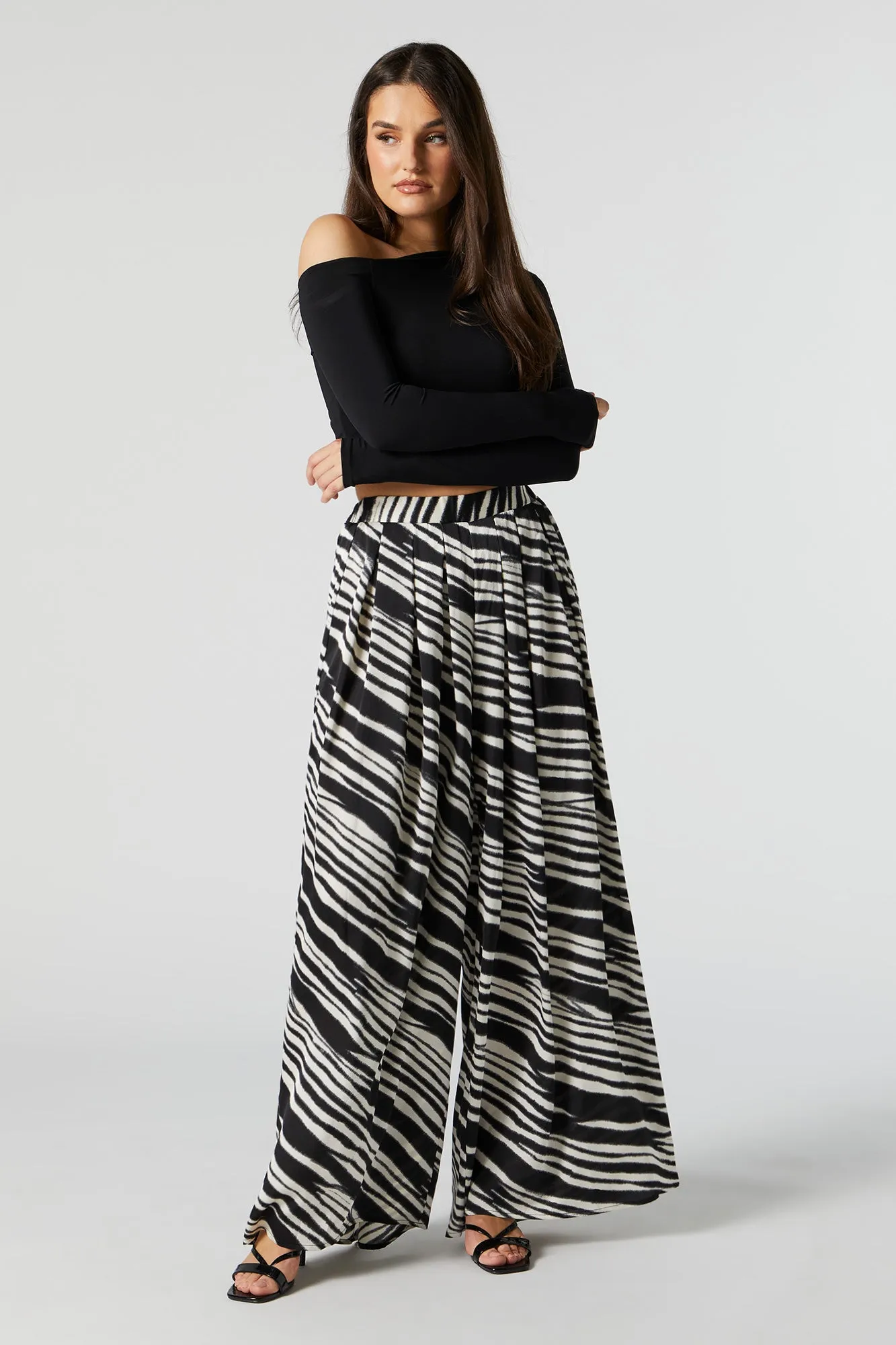 Pantalon imprimé à jambe large sold by Urban Planet