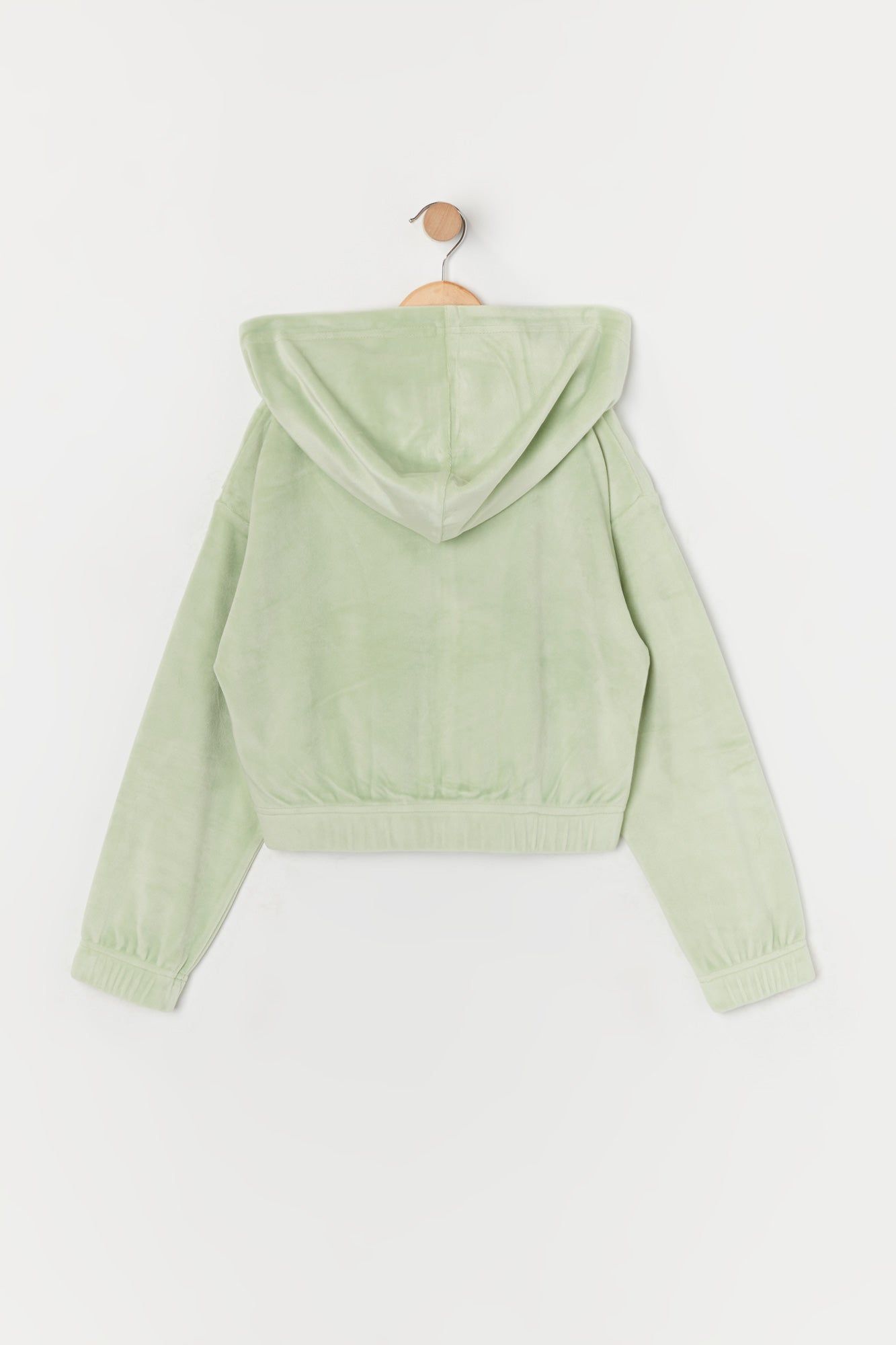 Girls Velour Zip-Up Hoodie sold by Urban Planet product image thumbnail 2