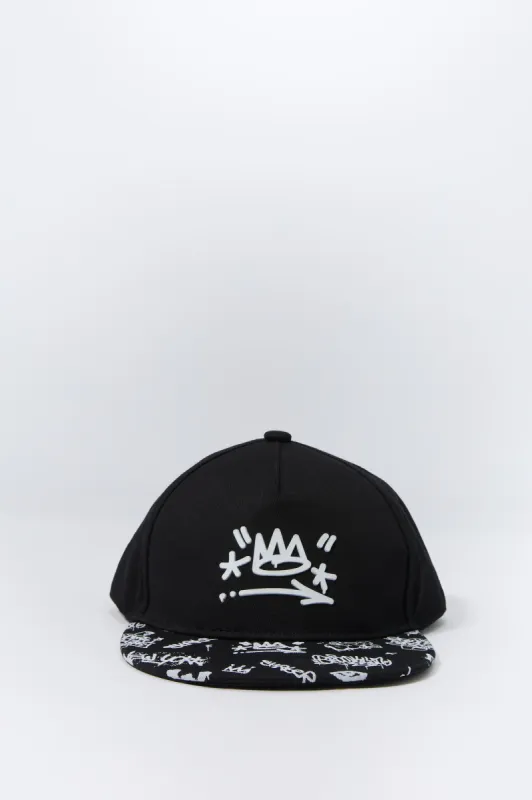 Graffiti Print Snapback Hat sold by Urban Planet