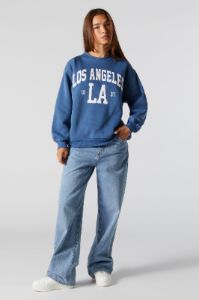 Chandail en molleton avec motif brodé Los Angeles en chenille sold by Urban Planet