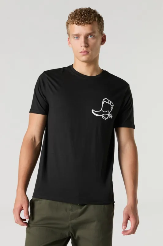 Cowboy Boot Graphic T-Shirt sold by Urban Planet
