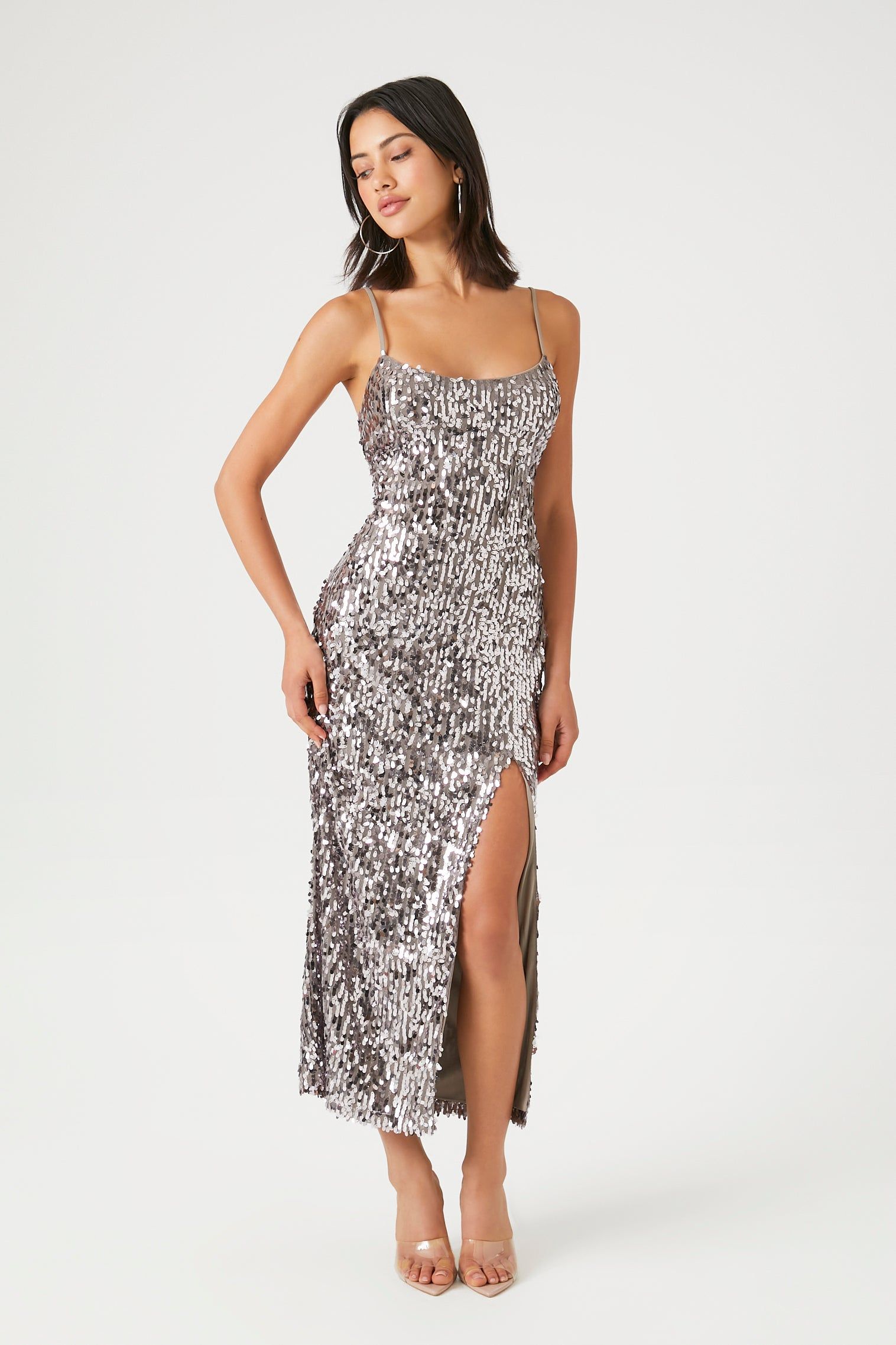 Metallic Sequin Midi Dress sold by Urban Planet product image thumbnail 6