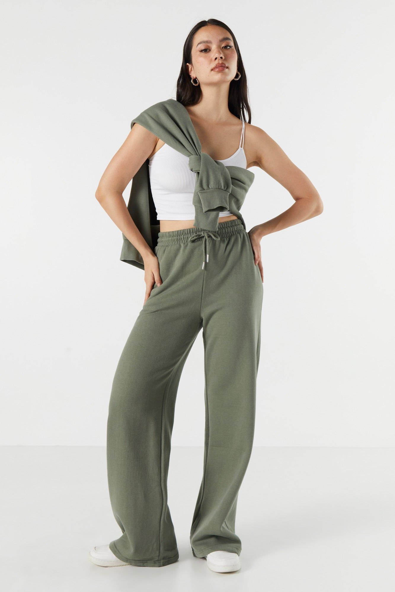 Fleece Wide Leg Pant sold by Urban Planet