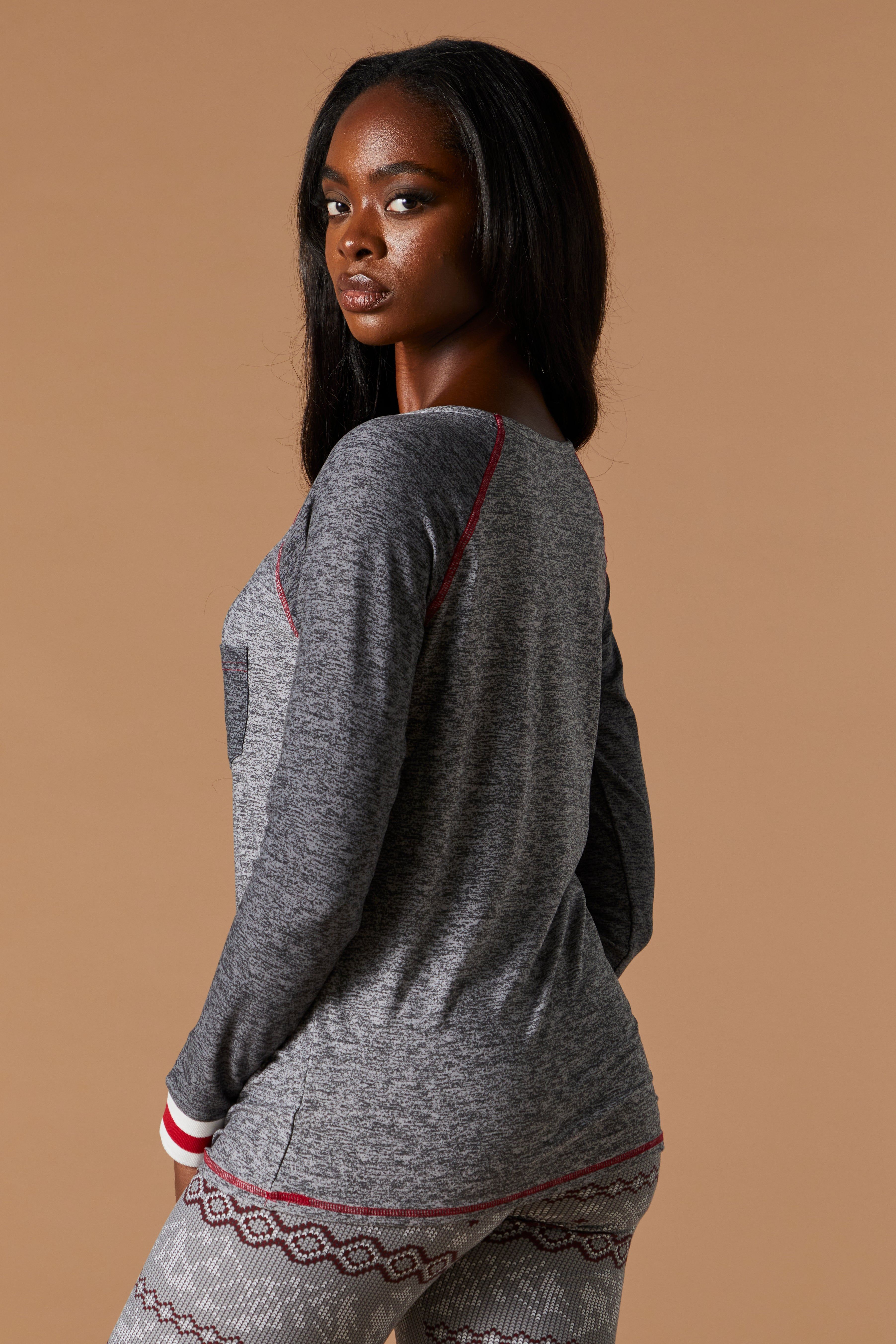 Fammy Jammies Fairisle Print 2 Piece Pajama Set sold by Urban Planet product image thumbnail 3