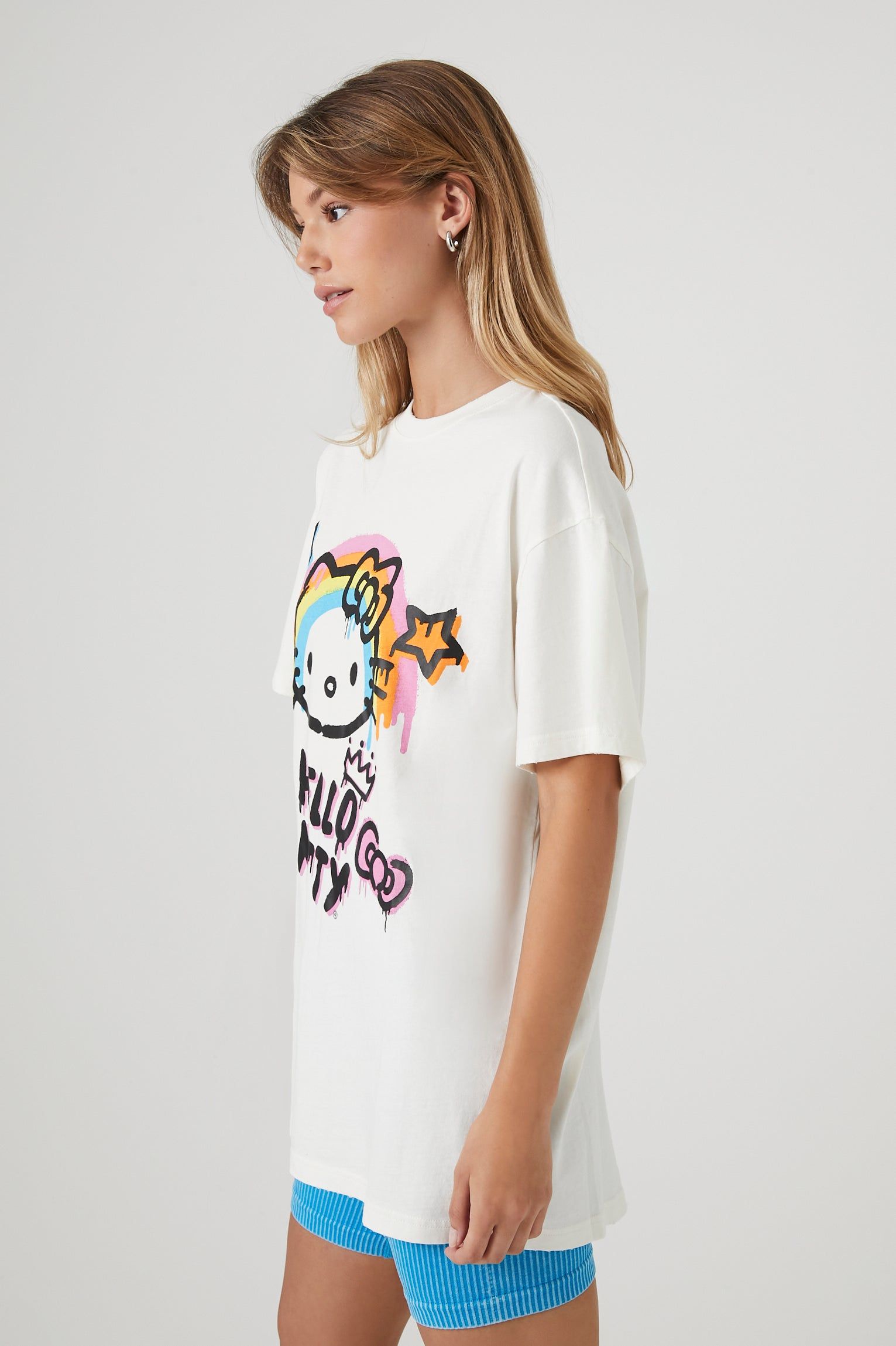 White Hello Kitty Graphic T-Shirt sold by Urban Planet product image thumbnail 3