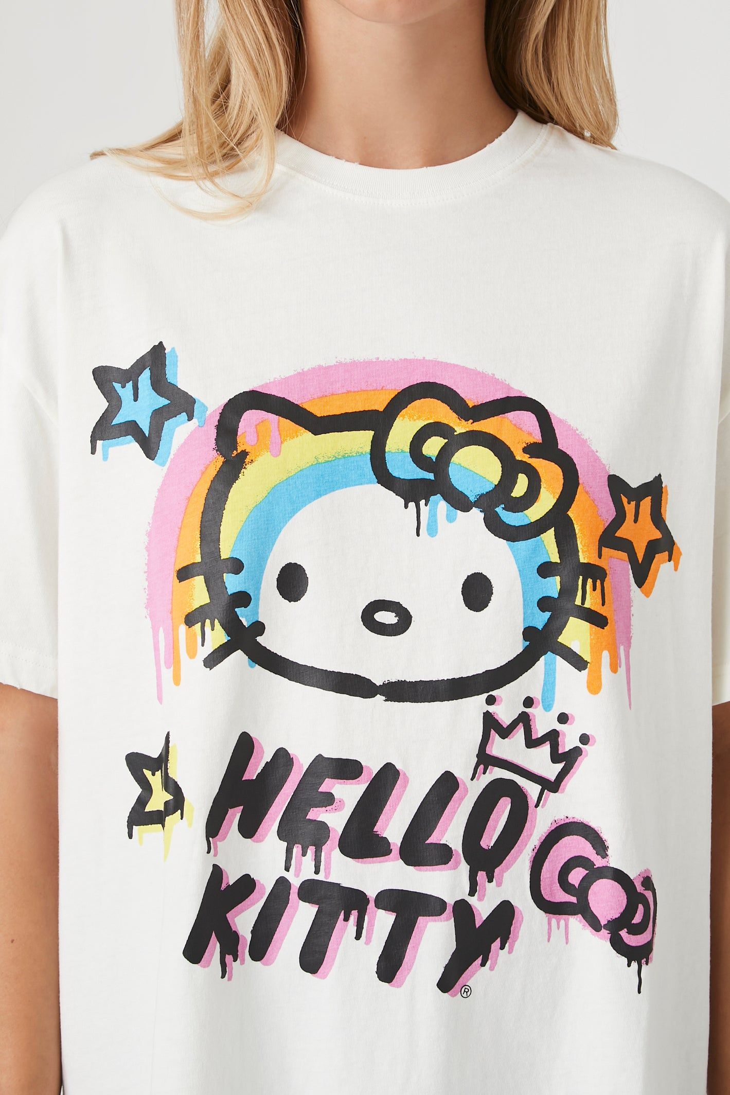 White Hello Kitty Graphic T-Shirt sold by Urban Planet product image thumbnail 5