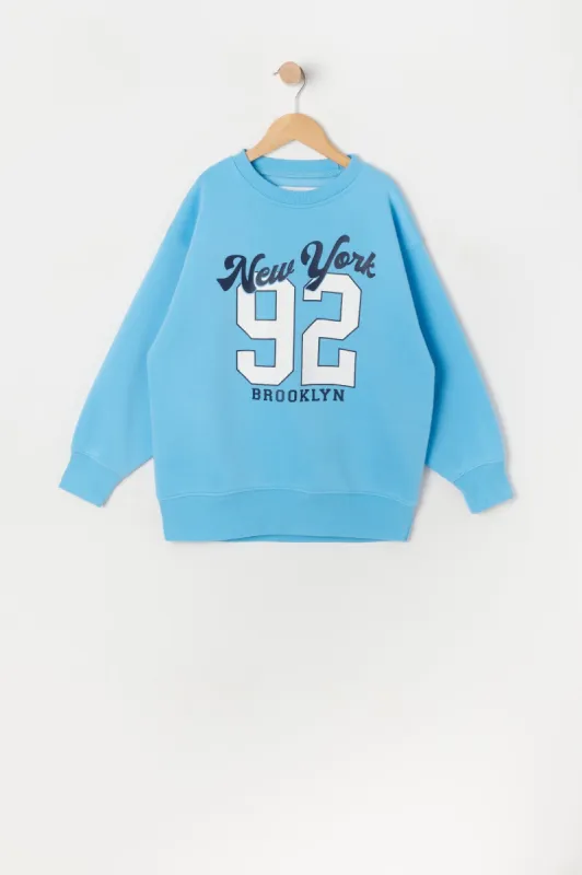 Girls New York 92 Graphic Fleece Sweatshirt sold by Urban Planet