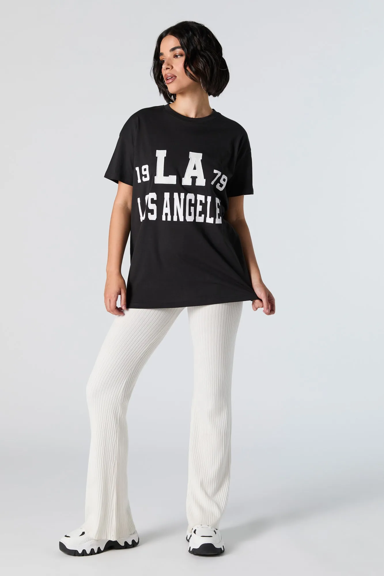 Los Angeles Embroidered T-Shirt sold by Urban Planet product image thumbnail 2