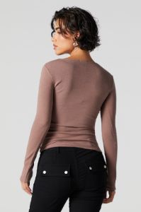 Square Neck Long Sleeve Top sold by Urban Planet