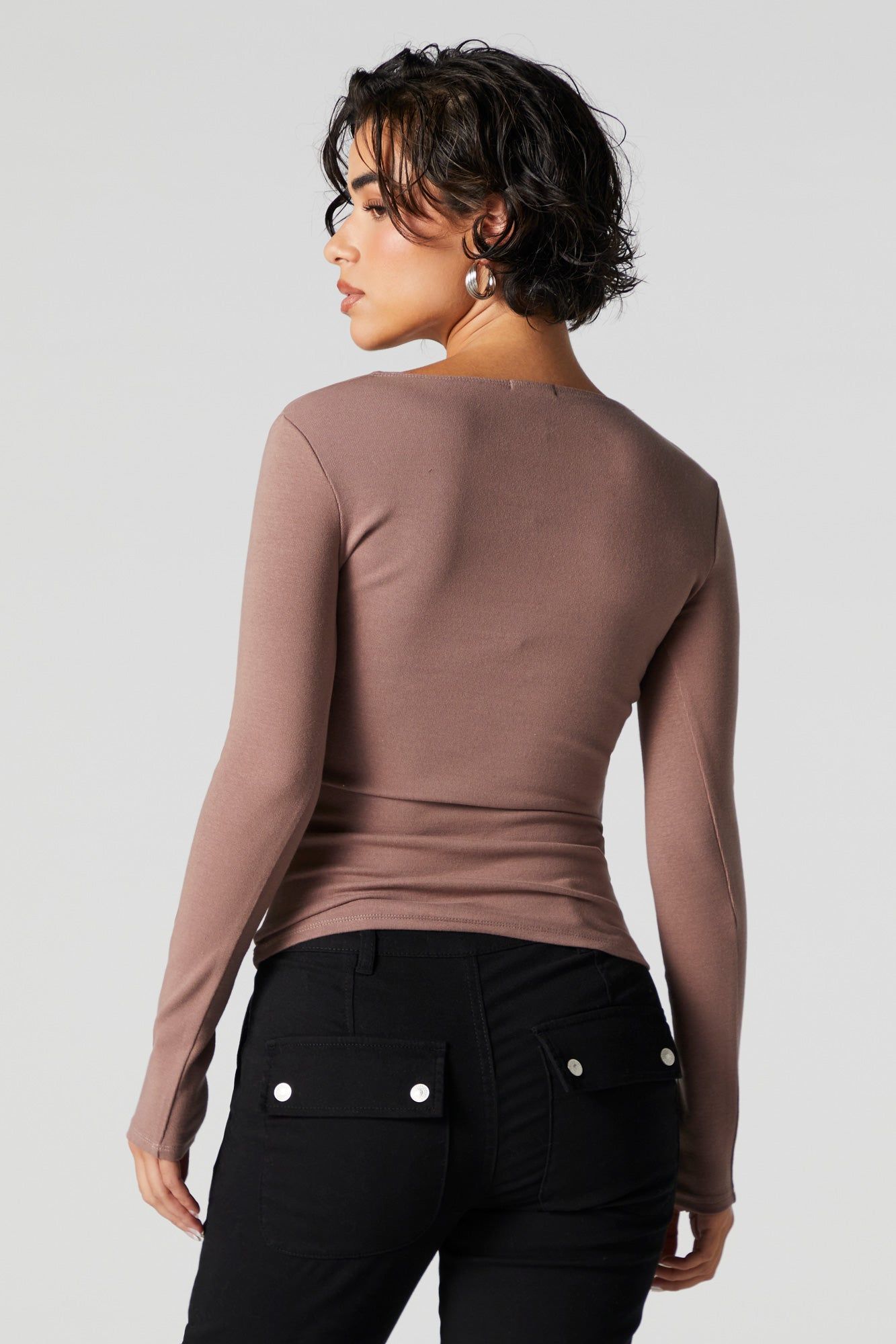 Square Neck Long Sleeve Top sold by Urban Planet product image thumbnail 2