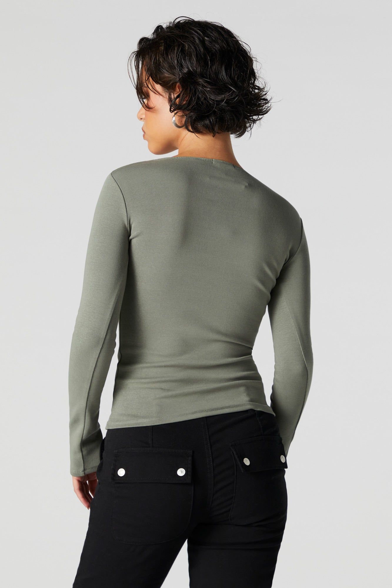 Square Neck Long Sleeve Top sold by Urban Planet product image thumbnail 5