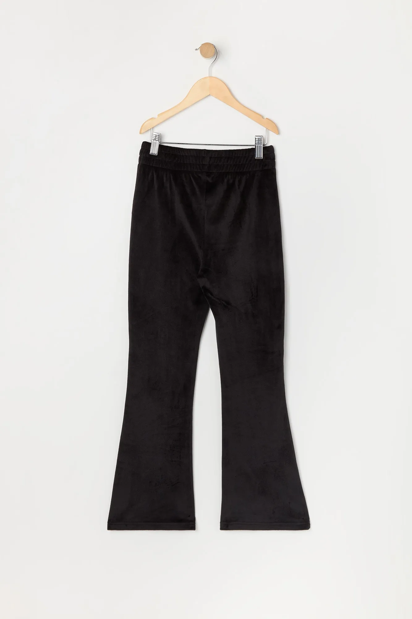 Pantalon à jambe évasée en velours à imprimé Étoile avec pierres du Rhin pour fille sold by Urban Planet product image thumbnail 2