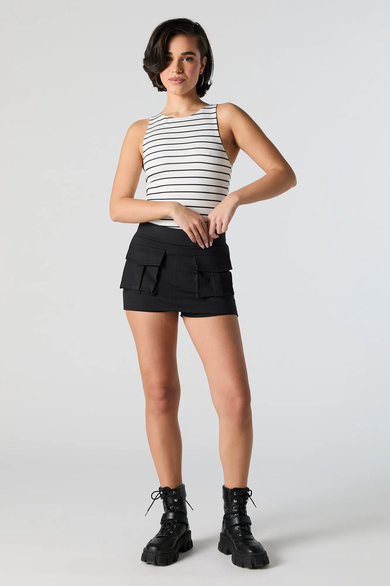 Contour Striped High Neck Bodysuit sold by Urban Planet product image thumbnail 4