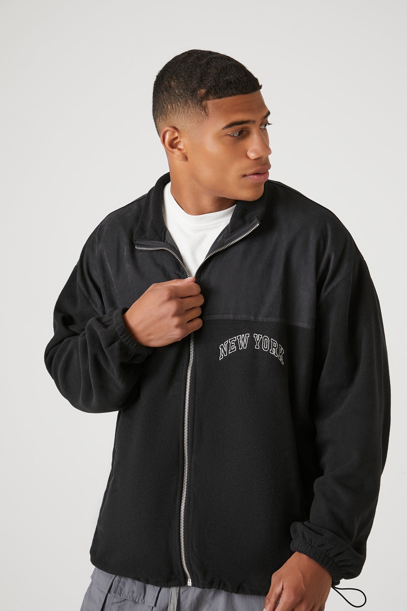 Blouson avec motif brodé New York et fermeture à glissière sold by Urban Planet