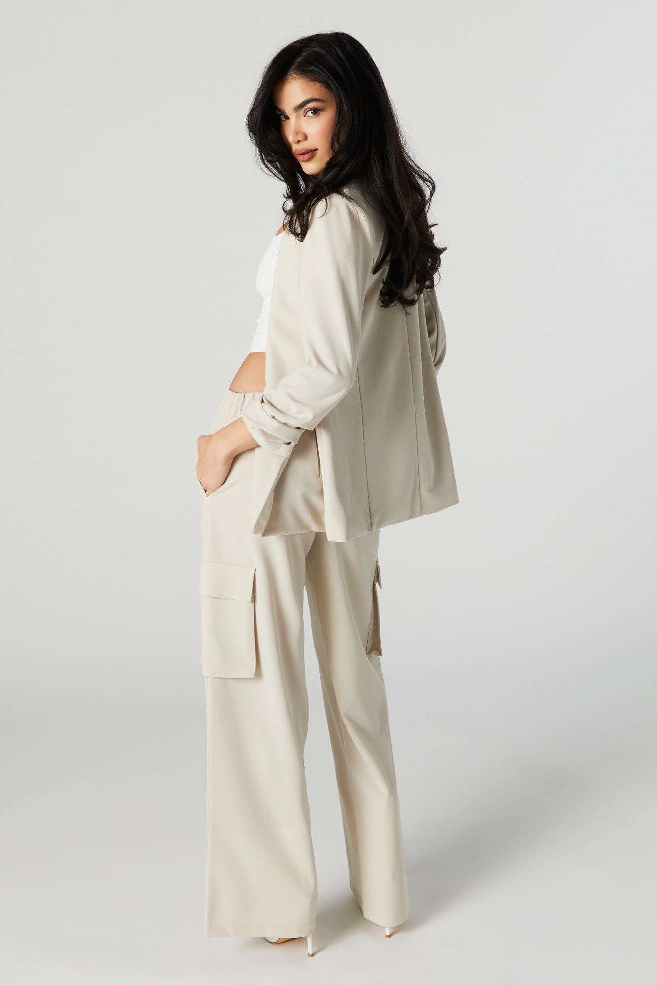 Pantalon cargo en crêpe sold by Urban Planet product image thumbnail 3