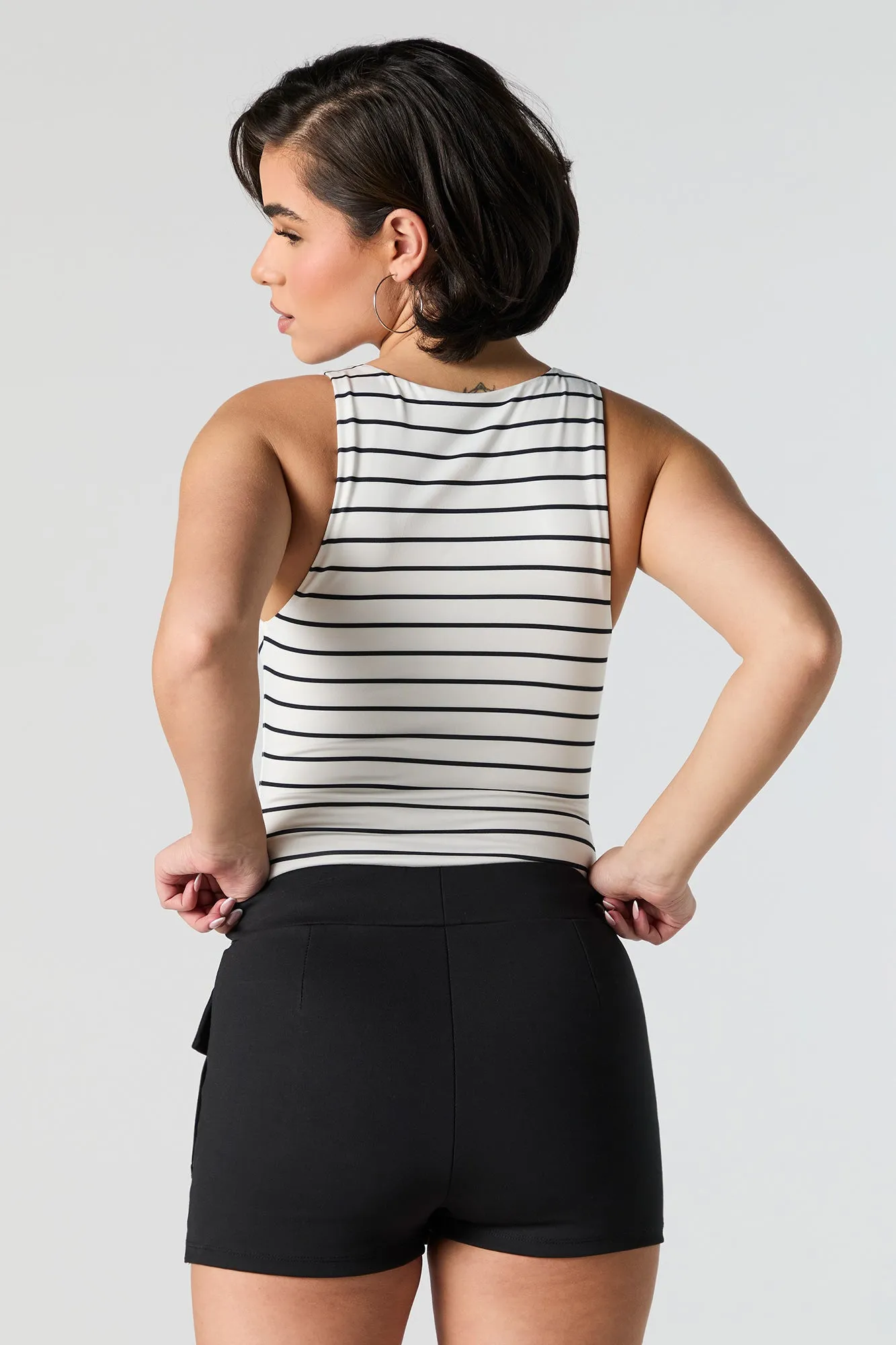 Contour Striped High Neck Bodysuit sold by Urban Planet product image thumbnail 5