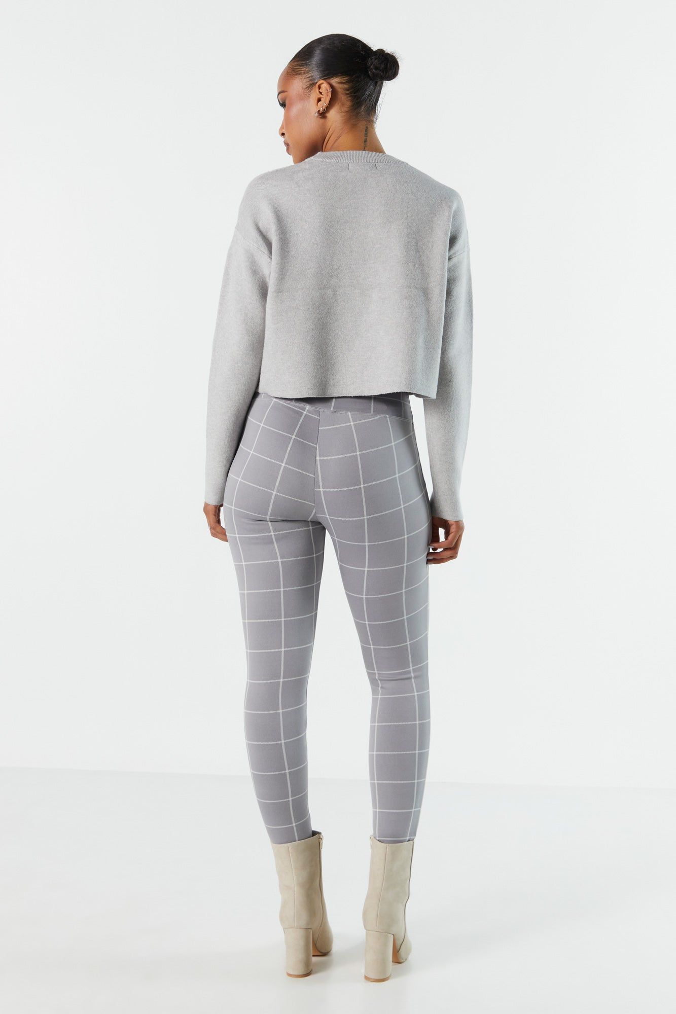 Plaid Super Soft Zip Pocket Legging sold by Urban Planet product image thumbnail 3