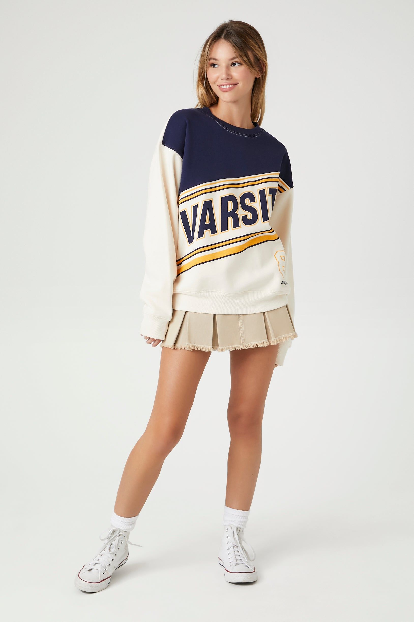 Chandail de style universitaire avec blocs de couleurs sold by Urban Planet product image thumbnail 4