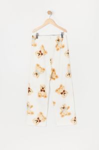 Girls Teddy Print Plush Pajama Bottom sold by Urban Planet