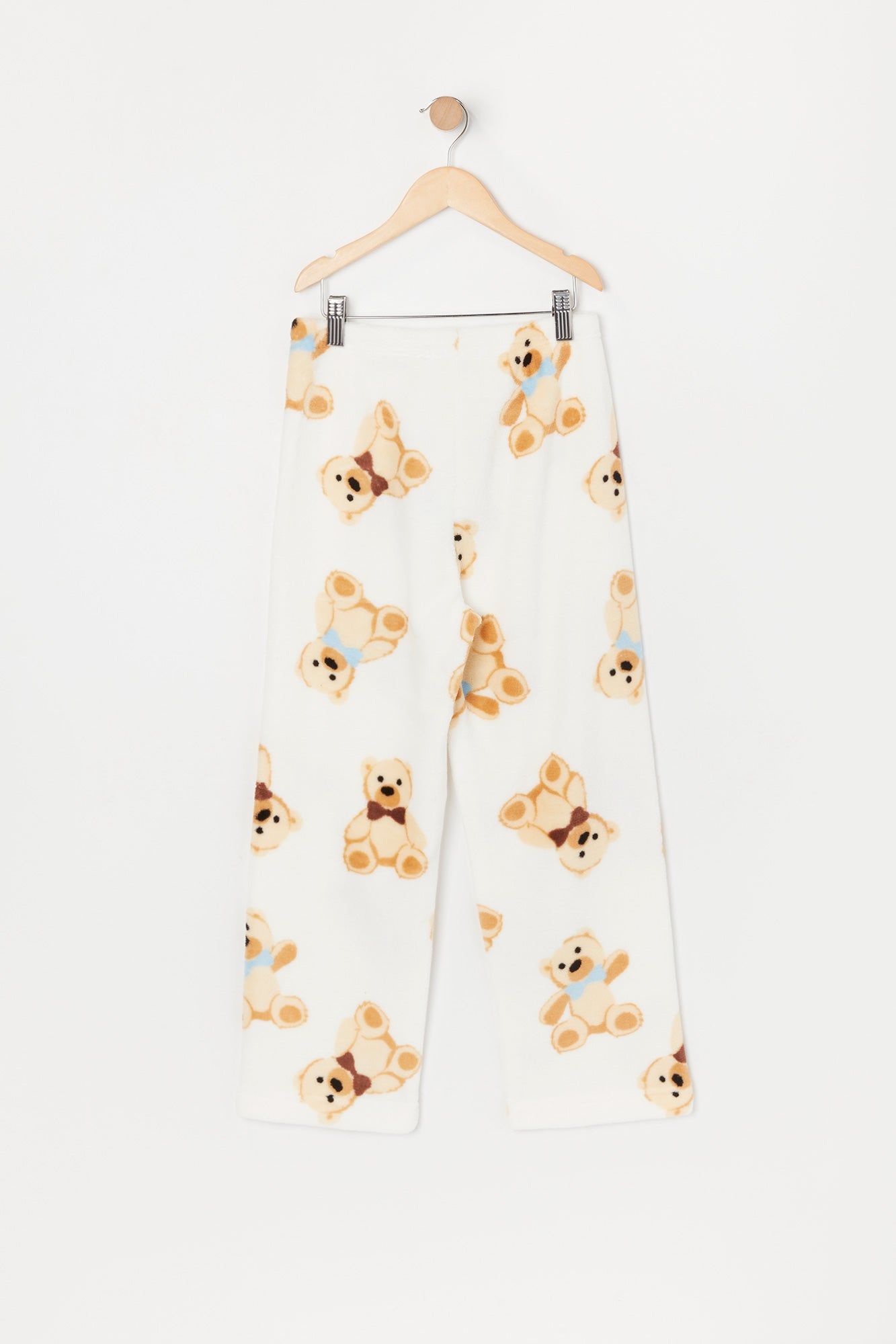 Girls Teddy Print Plush Pajama Bottom sold by Urban Planet product image thumbnail 2