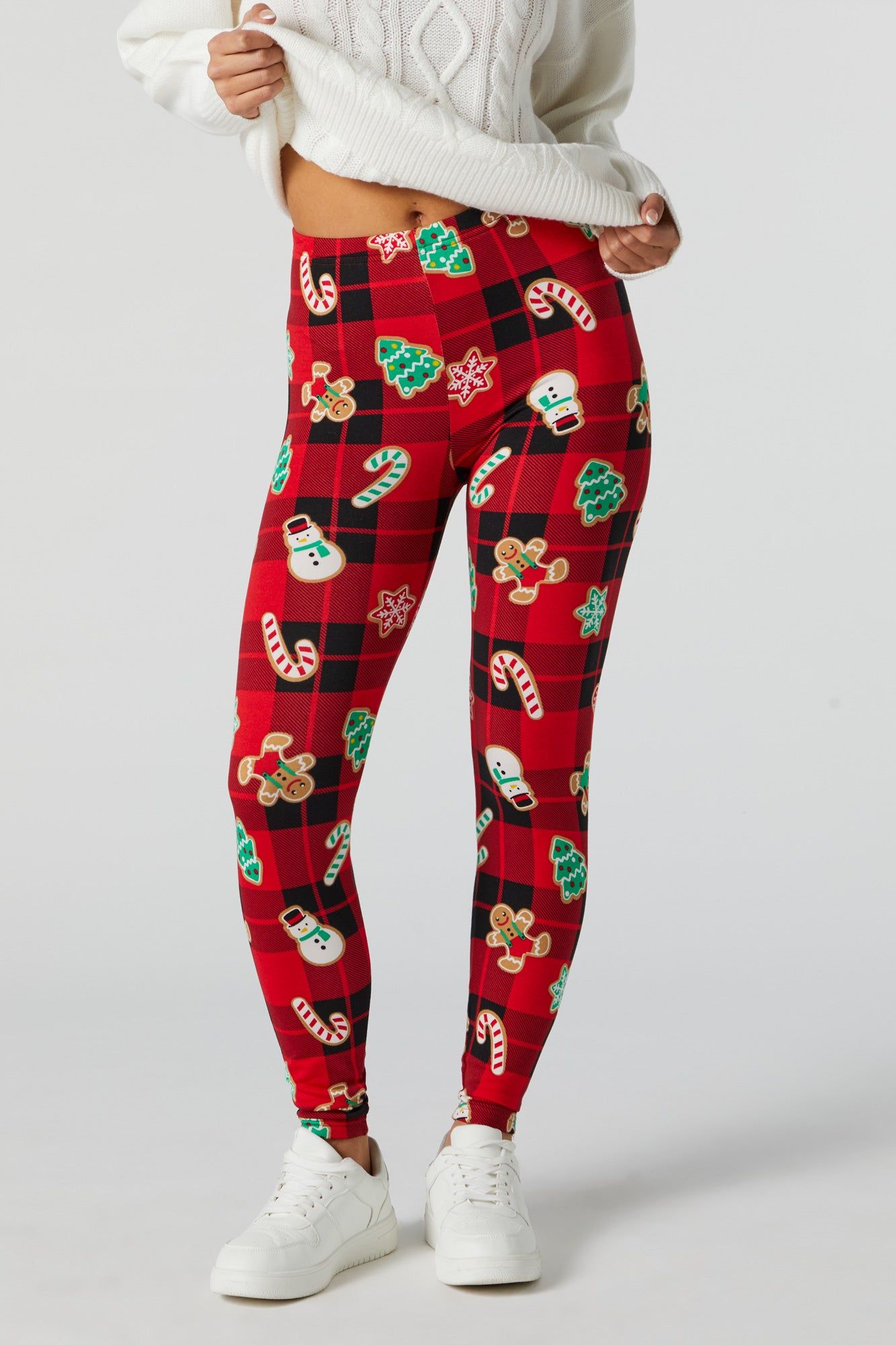Gingerbread Man Print Xmas Fleece Legging sold by Urban Planet product image thumbnail 2