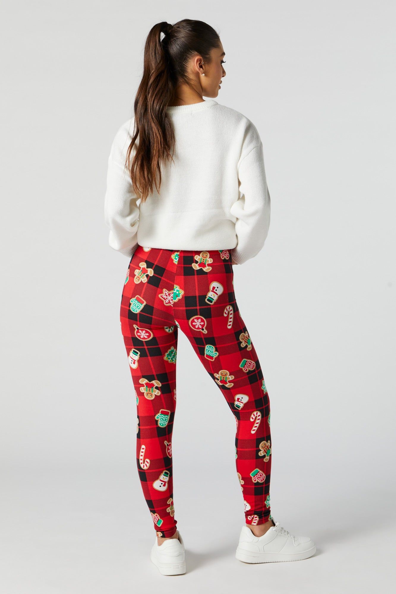 Gingerbread Man Print Xmas Fleece Legging sold by Urban Planet product image thumbnail 3