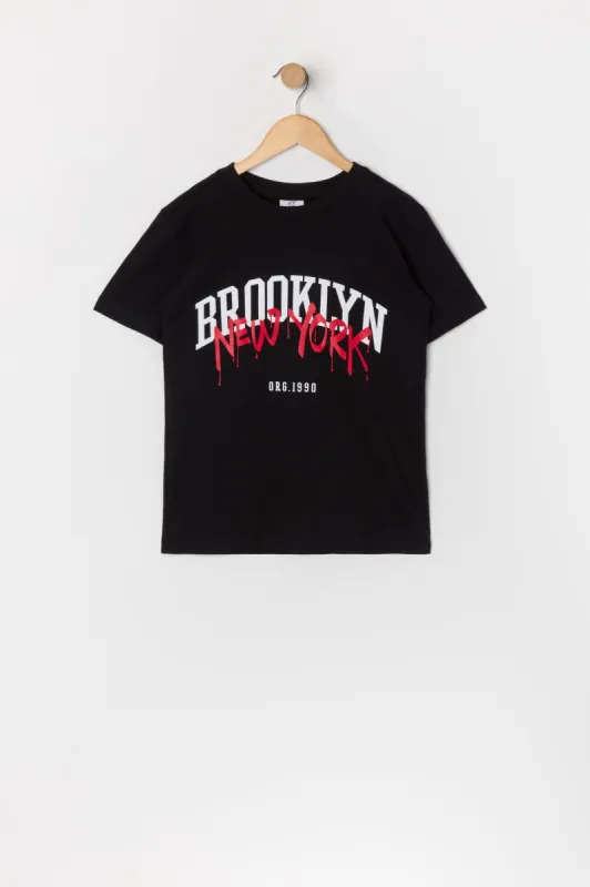 Boys Brooklyn NY Graphic T-Shirt sold by Urban Planet