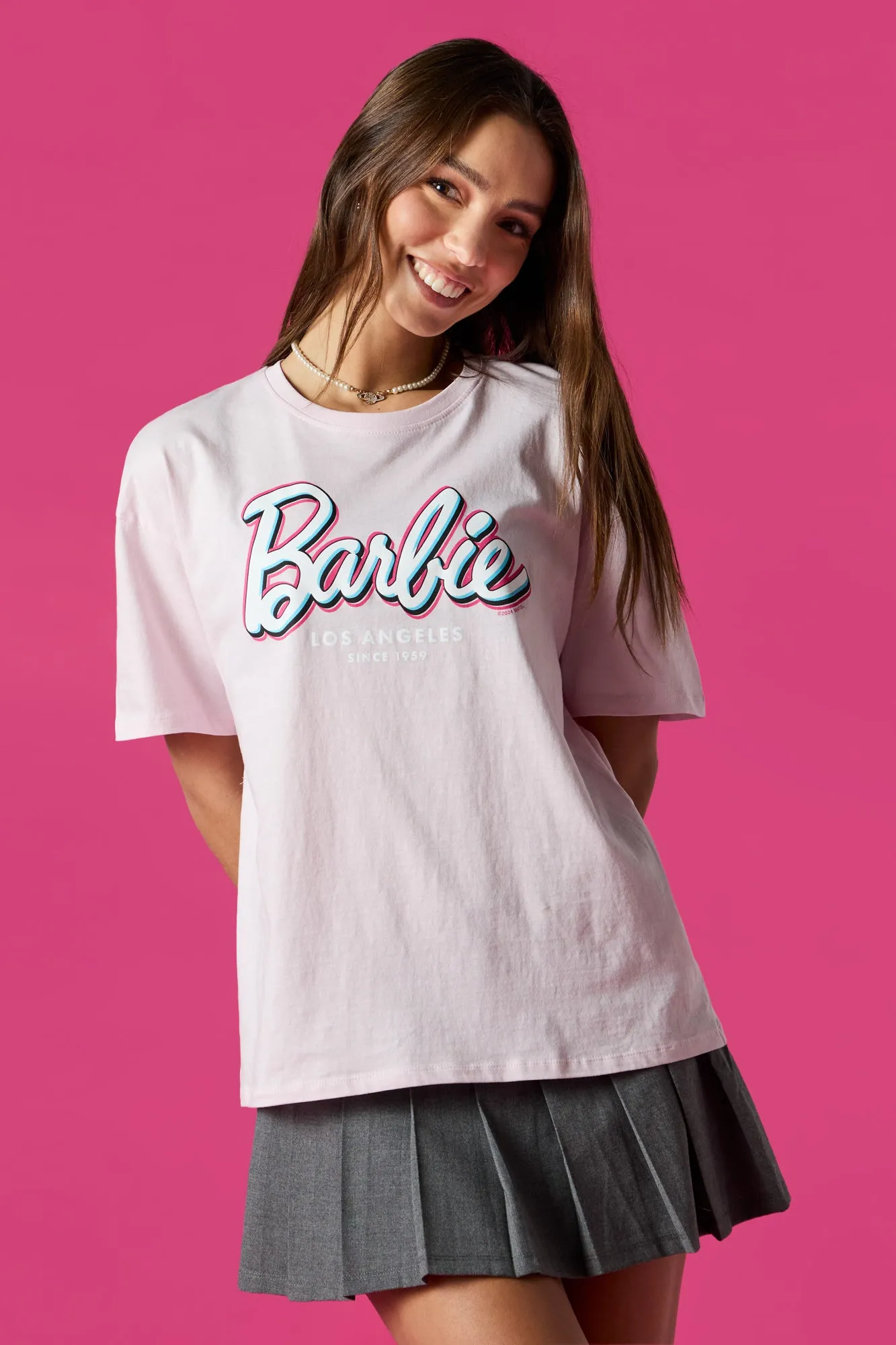 Barbie™ Los Angeles Graphic Boyfriend T-Shirt sold by Urban Planet product image thumbnail 2