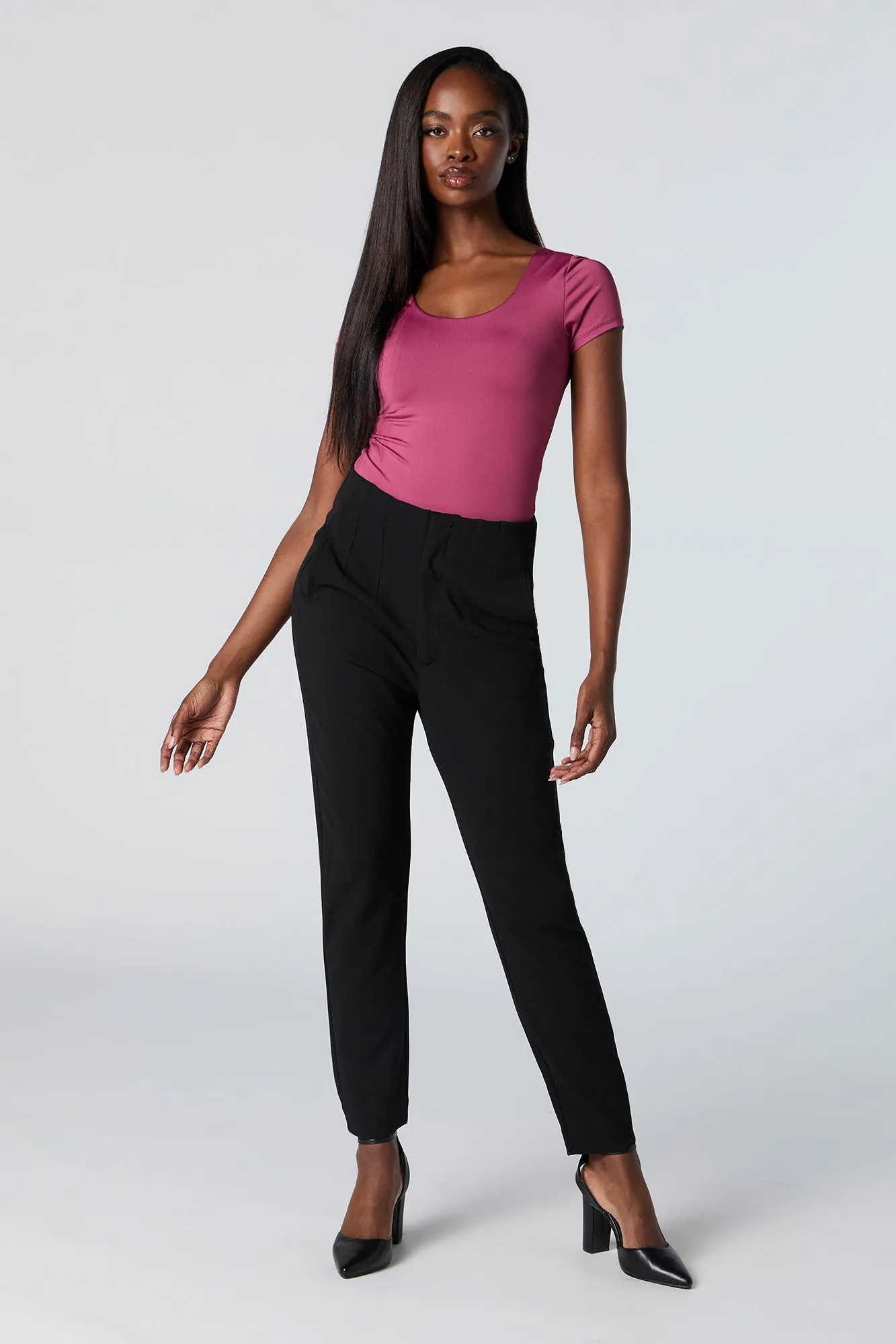 Pantalon habillé mince plissé en crêpe sold by Urban Planet product image thumbnail 4