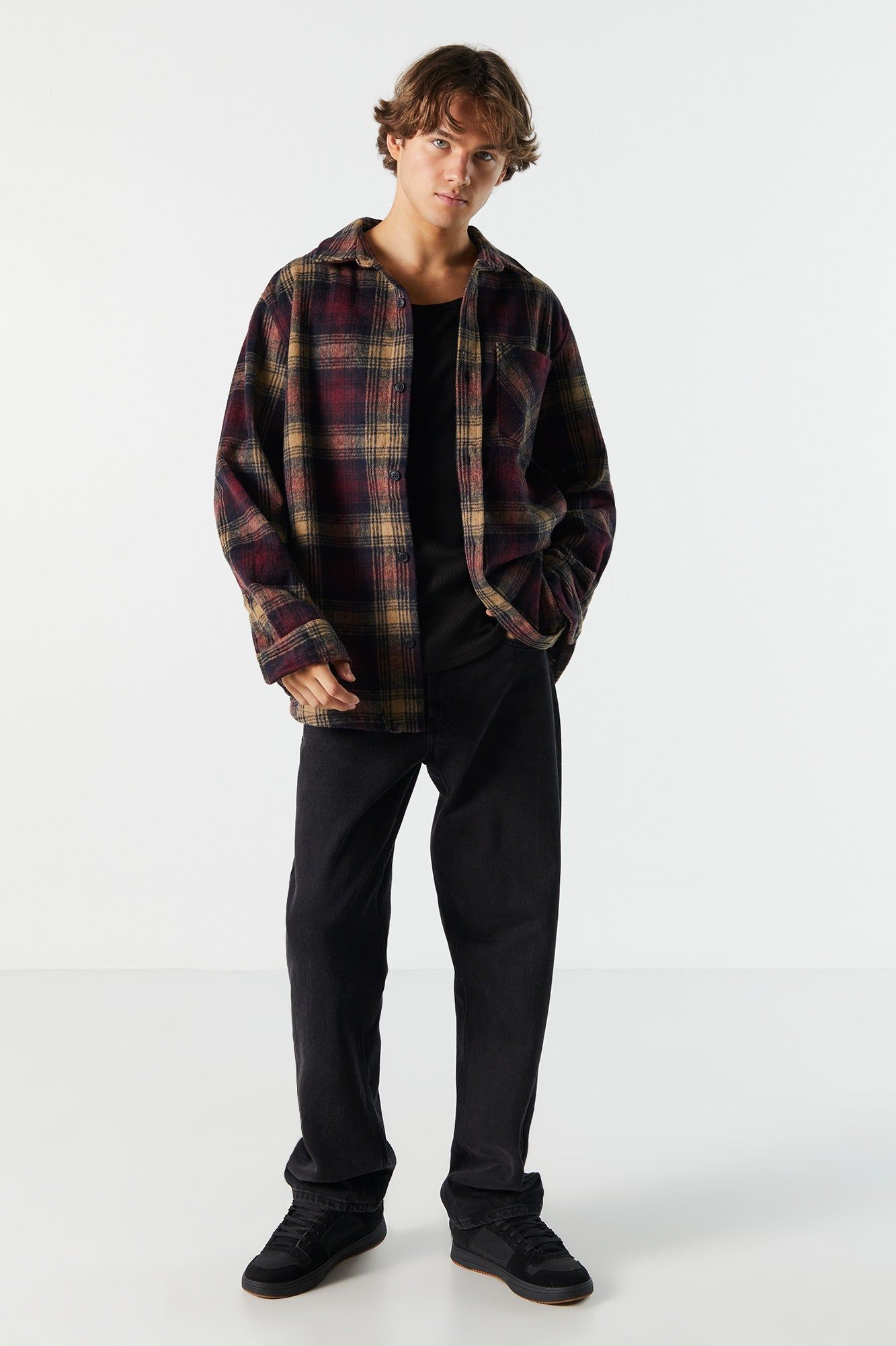 Surchemise en flanelle avec poche unique sold by Urban Planet product image thumbnail 4